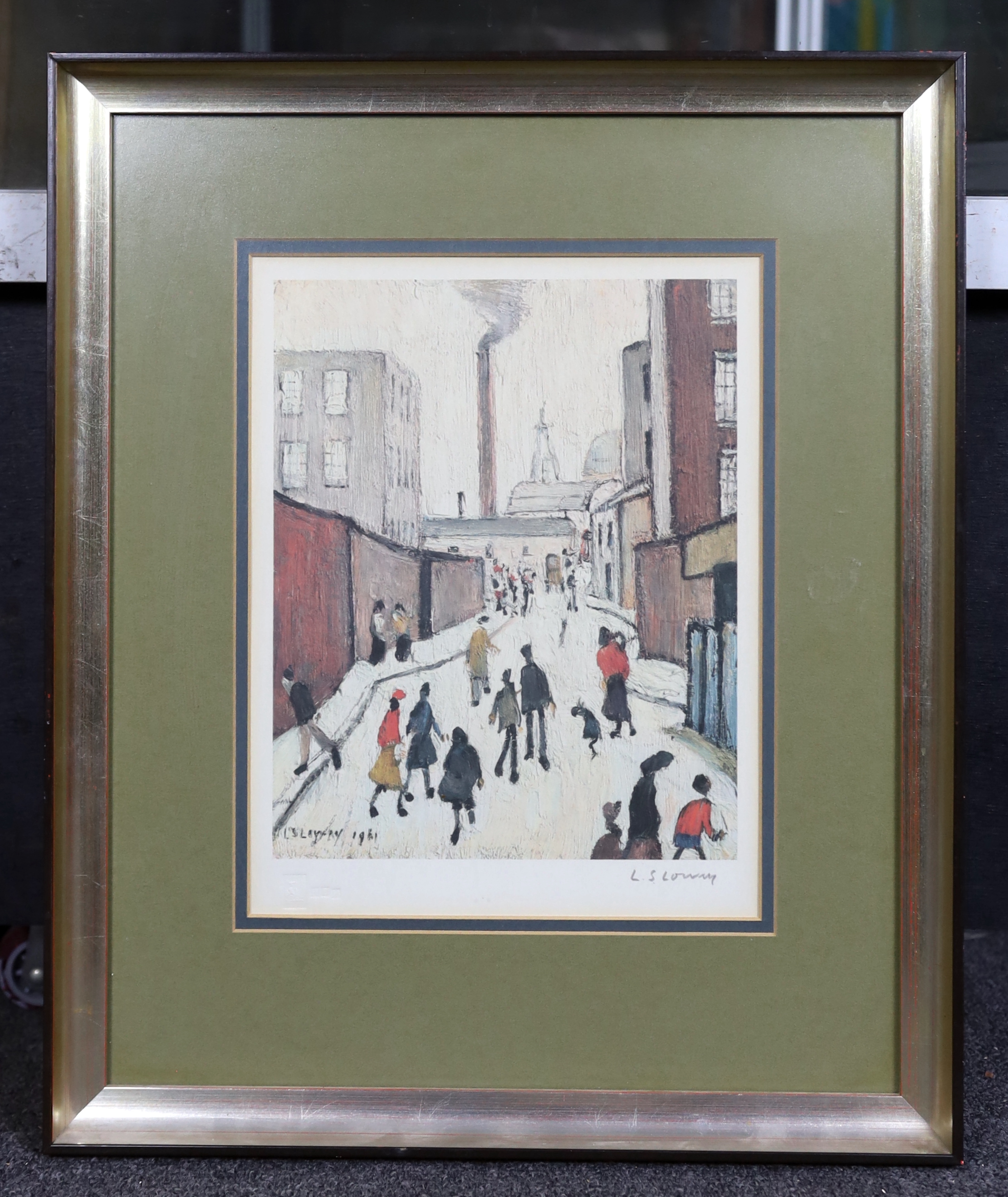 Laurence Stephen Lowry RBA RA (1887-1976), Street Scene, limited edition print of 850, 25 x 20cm
